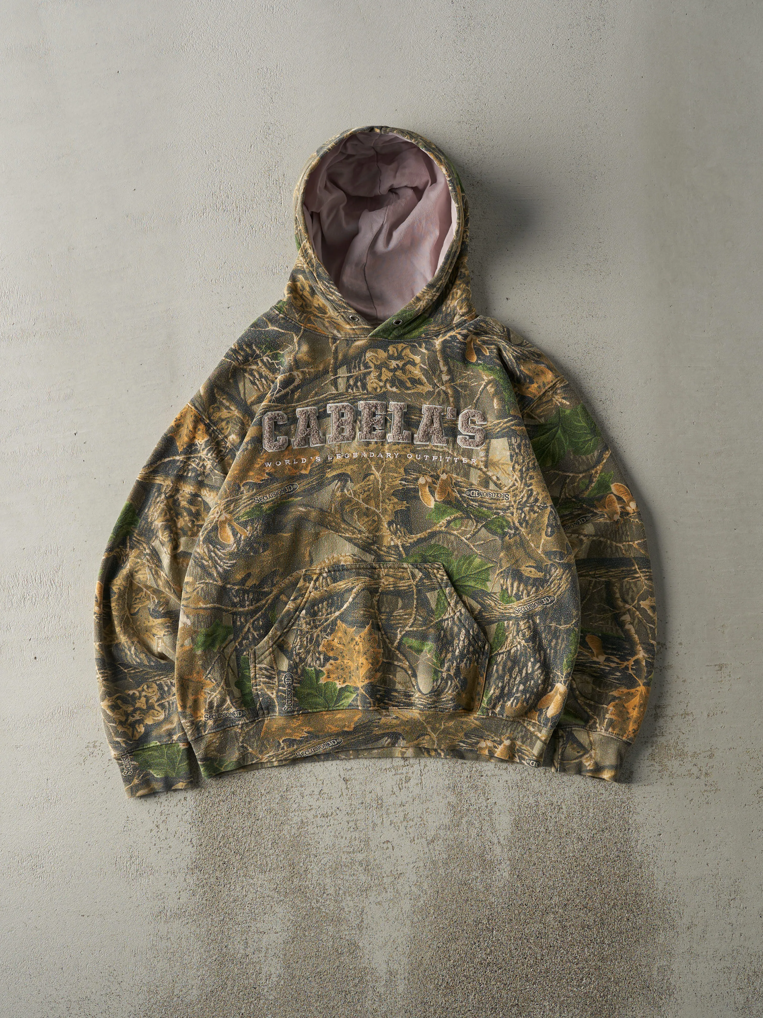 Vintage Y2K Camo Cabela's x Seclusion 3D Boxy Hoodie (M/L) sold by Rebalance Vintage