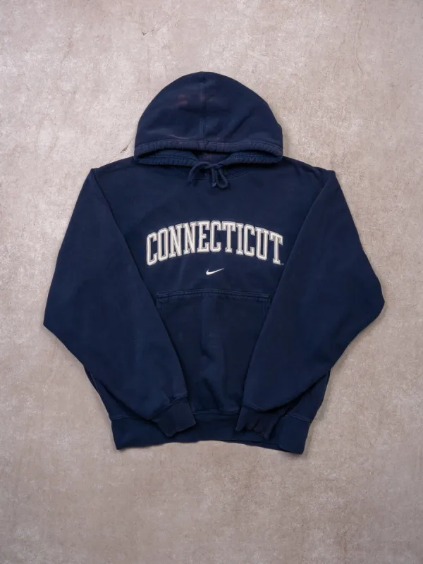 Vintage Navy Nike Connecticut Center Check Hoodie (S/M) sold by Rebalance Vintage