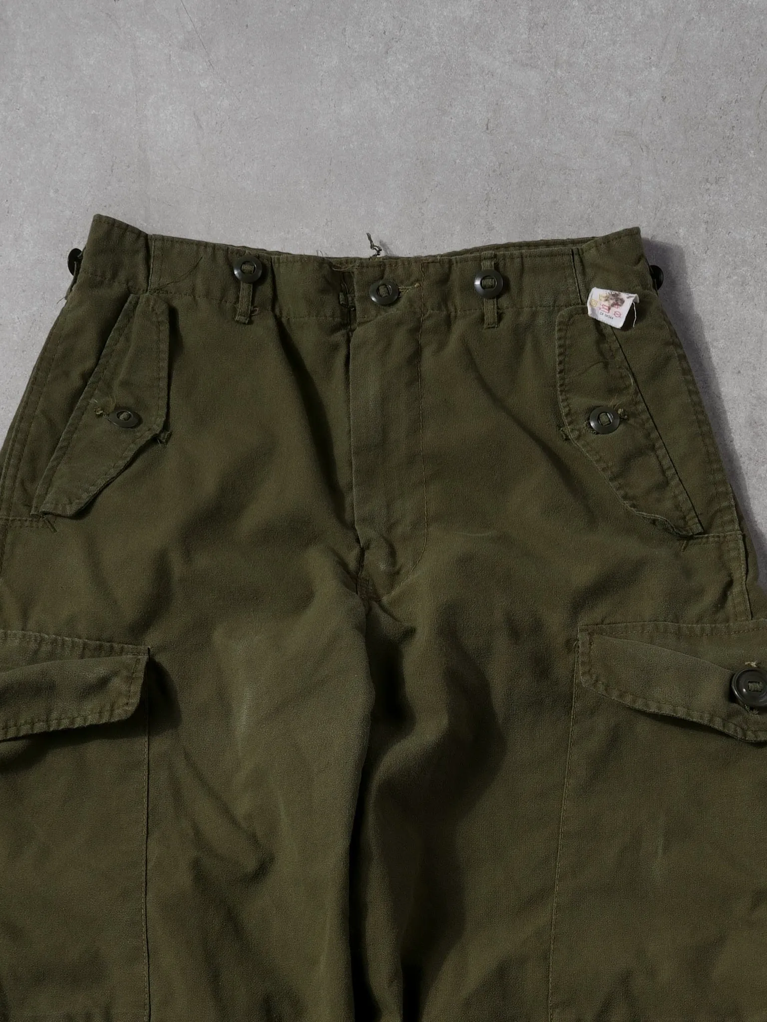 Vintage 80s Green Army Parachute Pants (32x30) sold by Rebalance Vintage product image thumbnail 3