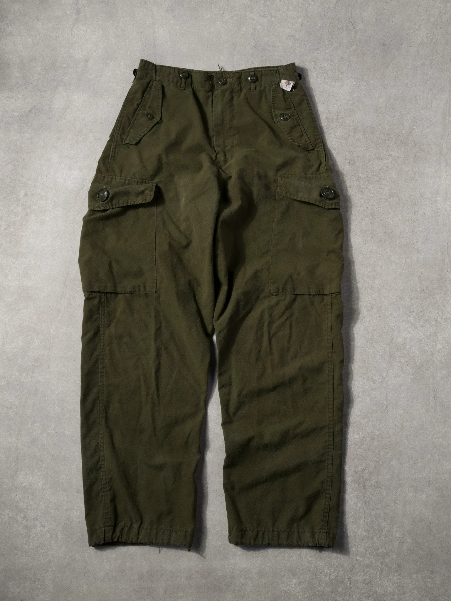 Vintage 80s Green Army Parachute Pants (32x30) sold by Rebalance Vintage