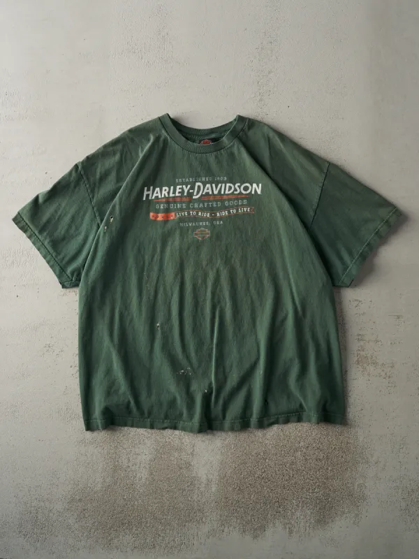17' Green Macedon New York Harley Davidson Tee (XXL) sold by Rebalance Vintage