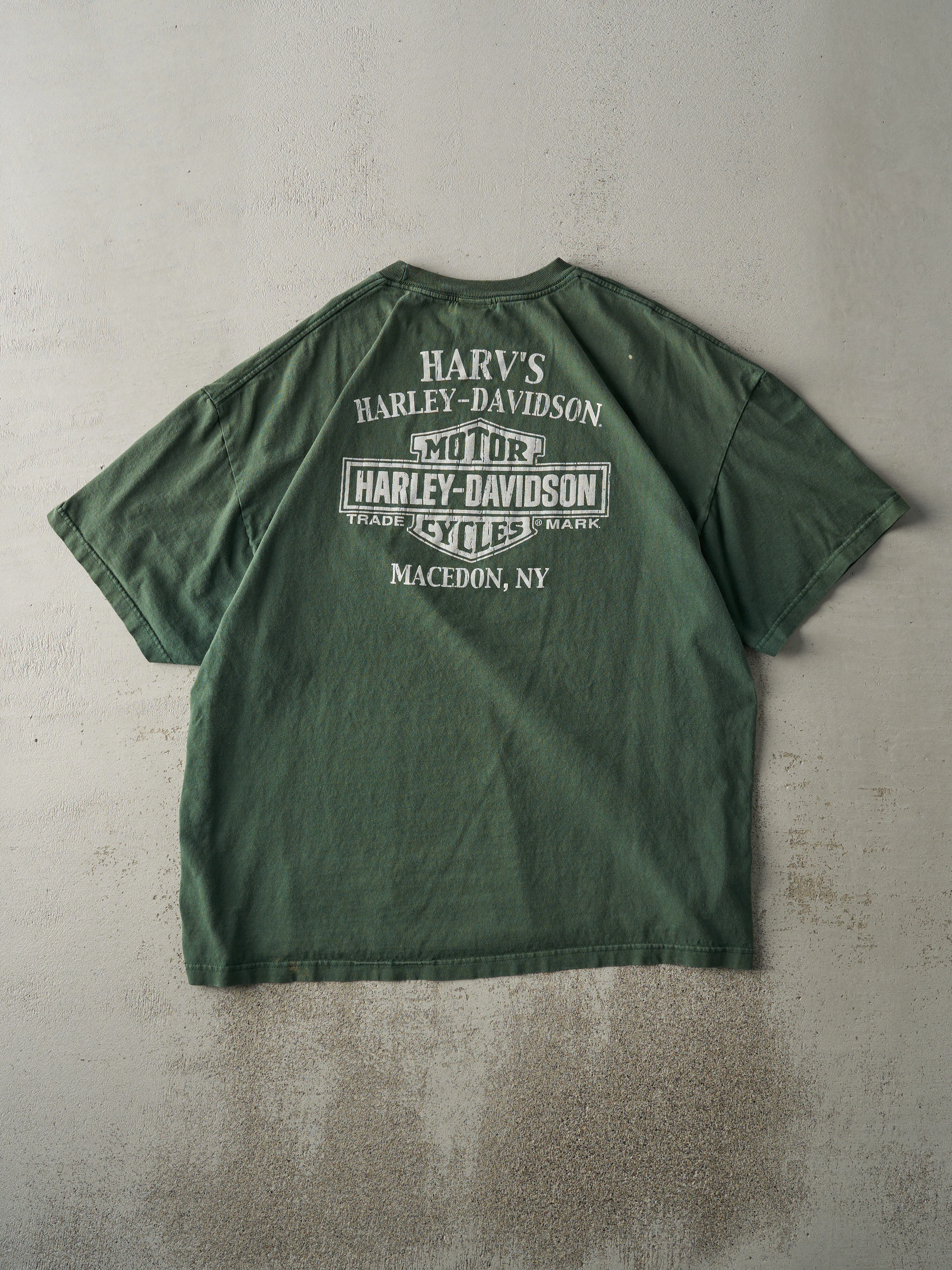 17' Green Macedon New York Harley Davidson Tee (XXL) sold by Rebalance Vintage product image thumbnail 2