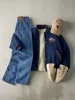 Vintage 80s Navy Blue Embroidered Wool Varsity Jacket (M/L) sold by Rebalance Vintage
