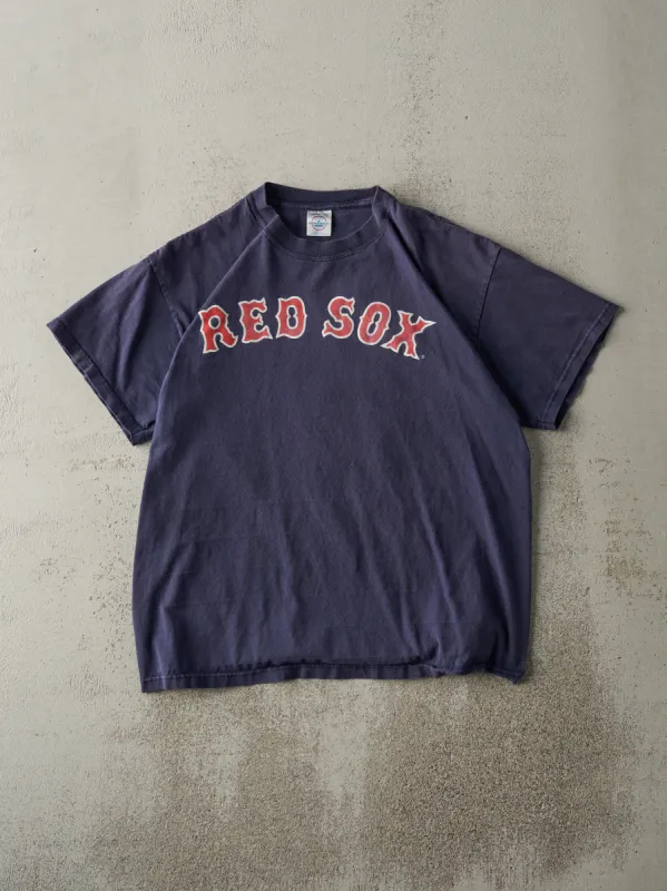 Vintage 04' Navy Blue Boston Red Sox Johnny Damon #18 Tee (M) sold by Rebalance Vintage