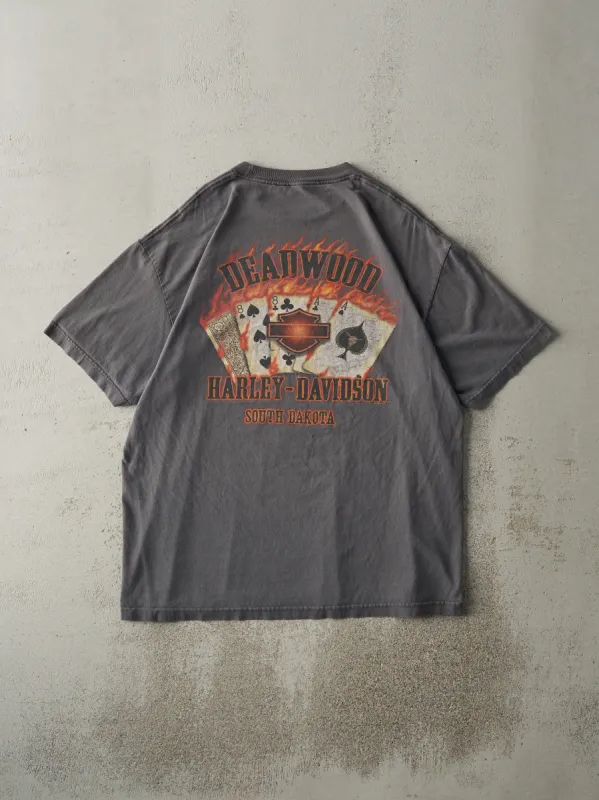 Vintage 08' Charcoal Grey South Dakota Harley Davidson Tee (L) sold by Rebalance Vintage