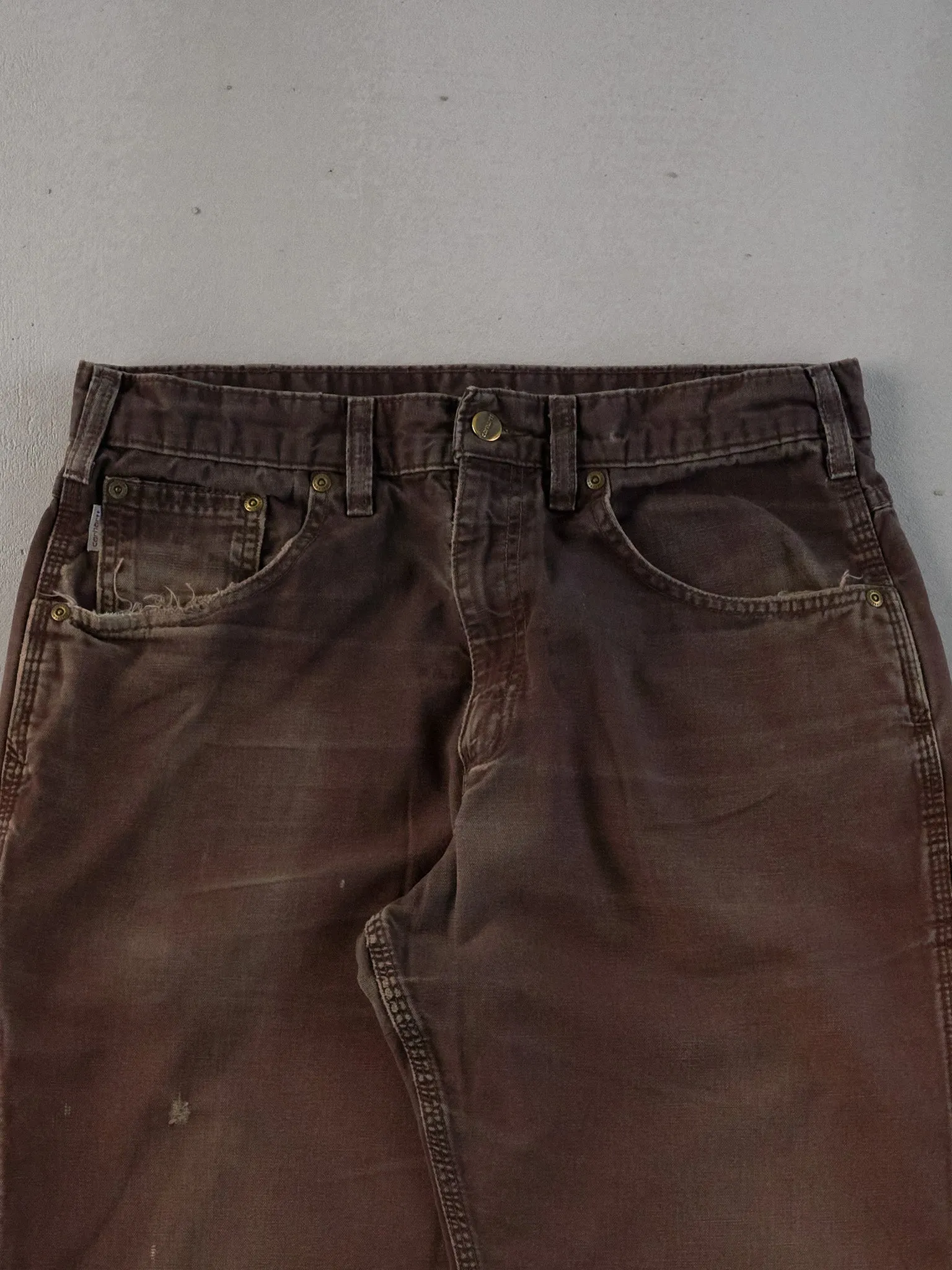 Vintage 90s Brown Carhartt Dungeree Carpenter Pants (32x28) sold by Rebalance Vintage product image thumbnail 3