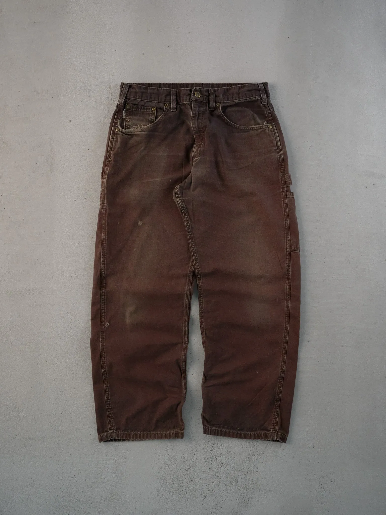 Vintage 90s Brown Carhartt Dungeree Carpenter Pants (32x28) sold by Rebalance Vintage