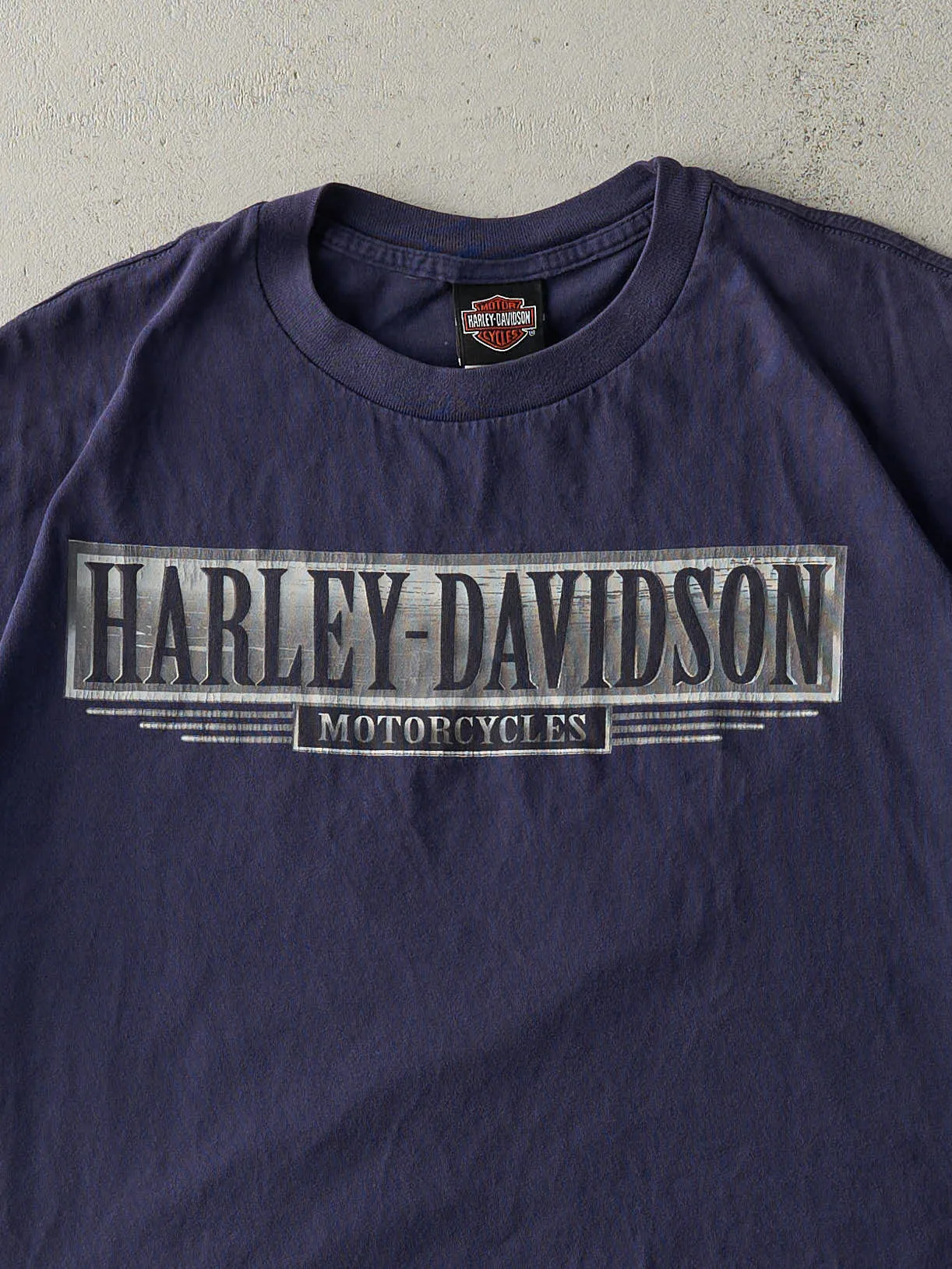 Vintage 02' Navy Blue Orlando Florida Harley Davidson Tee (XXL) sold by Rebalance Vintage product image thumbnail 3