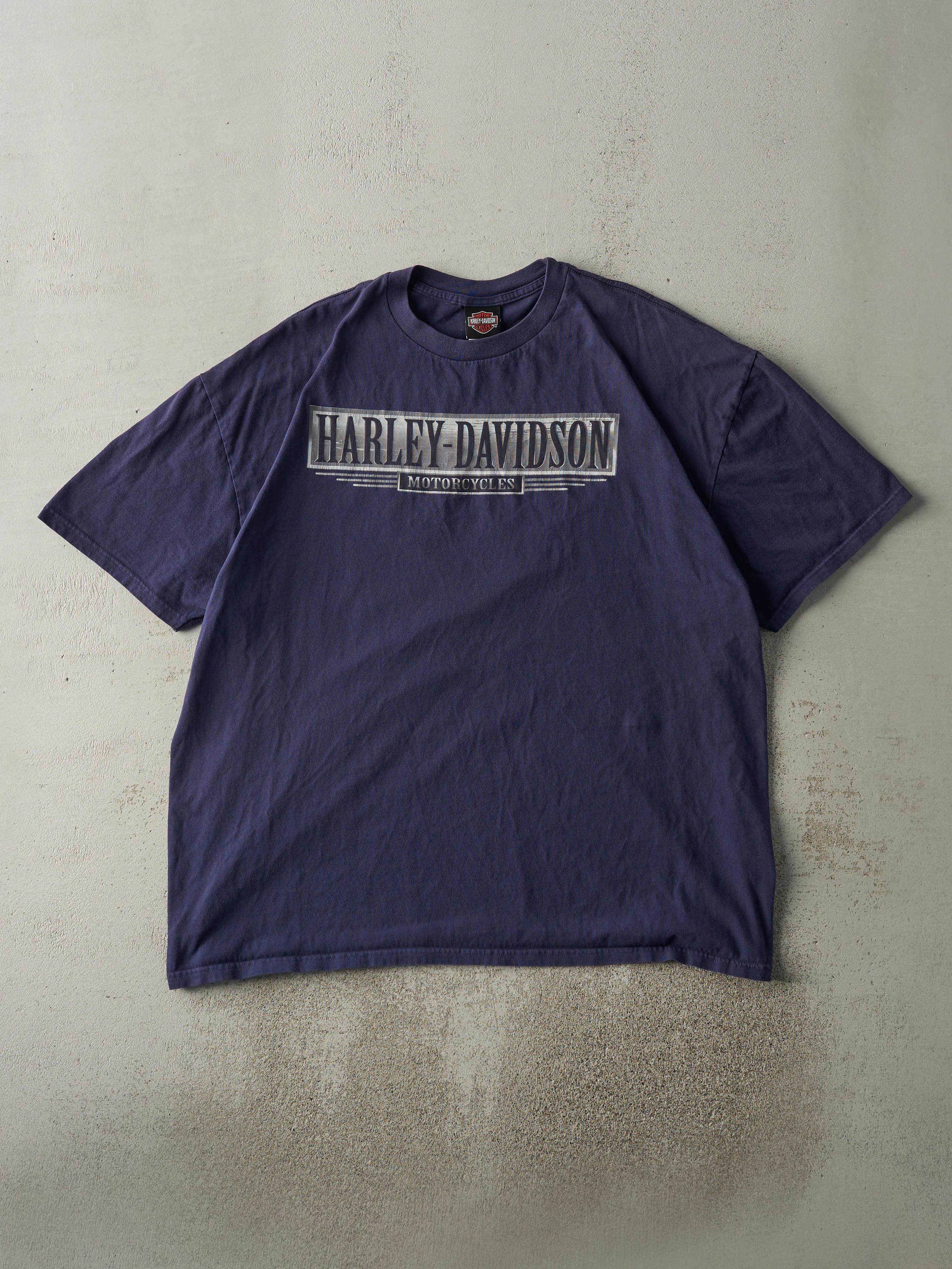 Vintage 02' Navy Blue Orlando Florida Harley Davidson Tee (XXL) sold by Rebalance Vintage