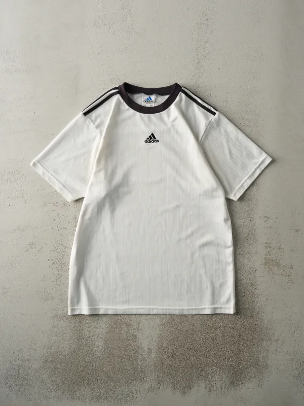 Vintage 90s White Adidas Soccer Jersey (M) sold by Rebalance Vintage