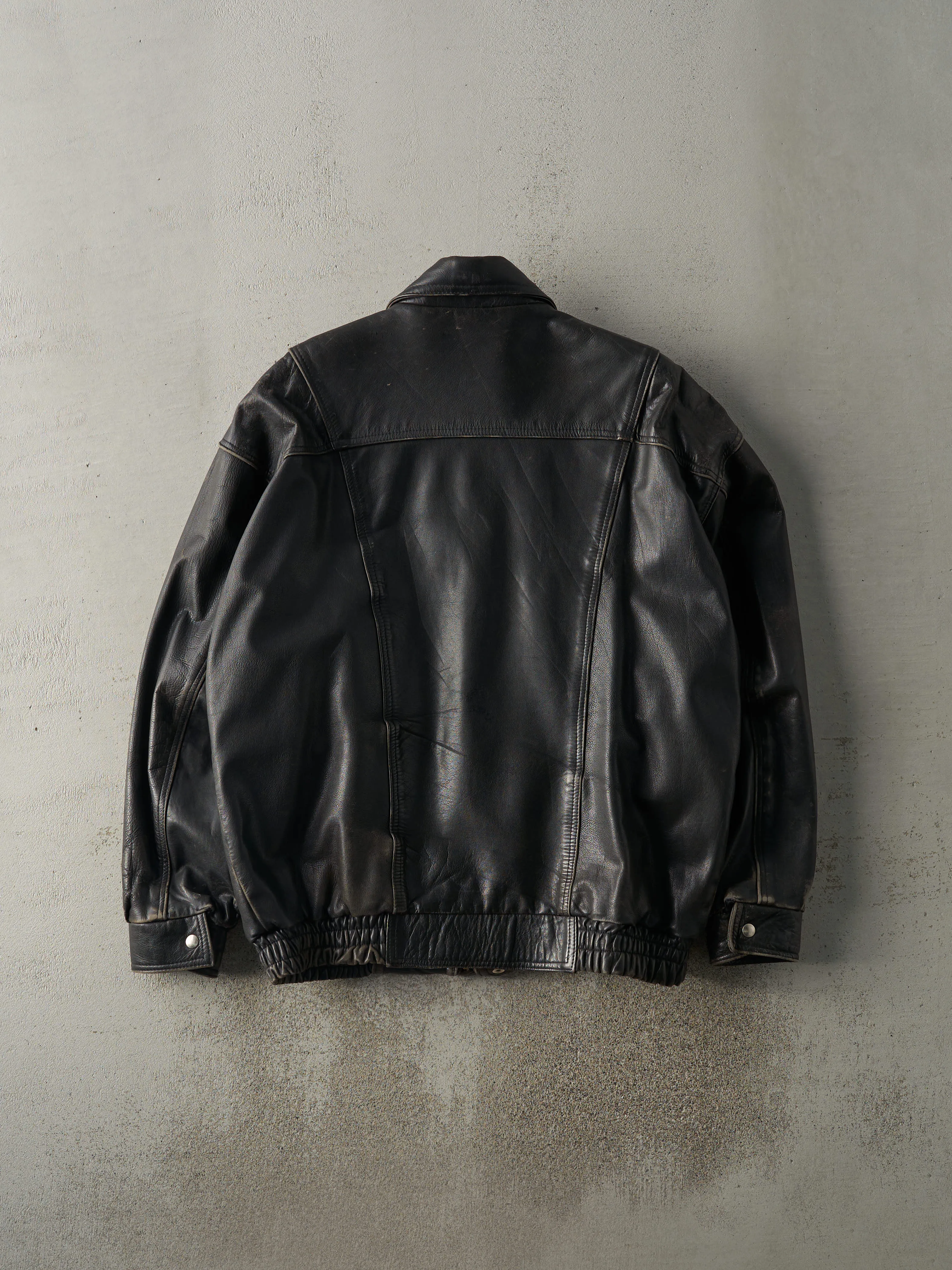 Vintage 80s Black Sharp Fashions Leather Jacket (L/XL) sold by Rebalance Vintage product image thumbnail 2