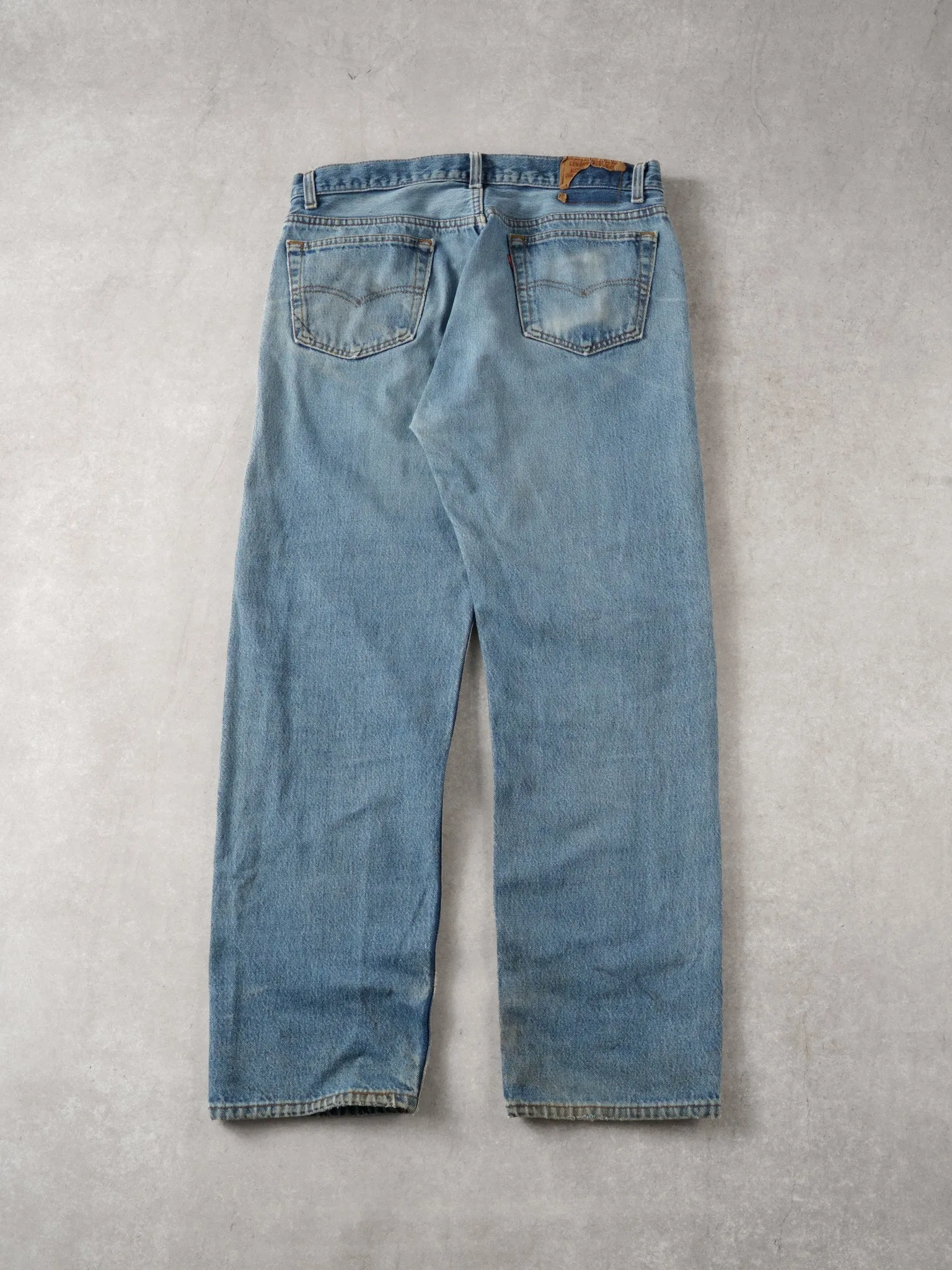 Vintage 90s Light Blue Levi's Denim Jeans (34x30) sold by Rebalance Vintage product image thumbnail 2
