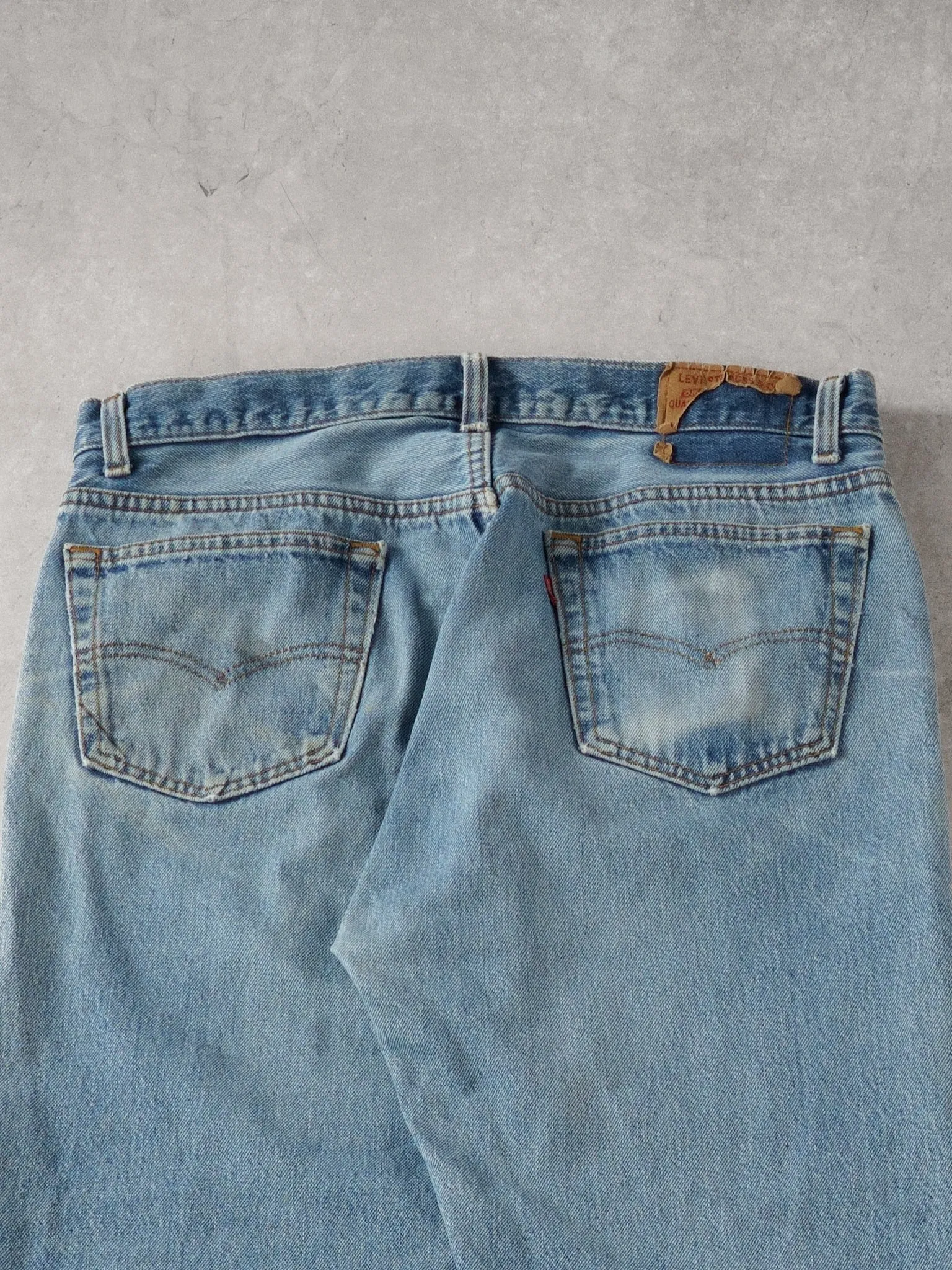 Vintage 90s Light Blue Levi's Denim Jeans (34x30) sold by Rebalance Vintage product image thumbnail 4