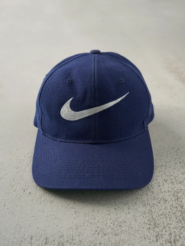 Vintage Y2K Blue Embroidered Nike Snapback Hat sold by Rebalance Vintage