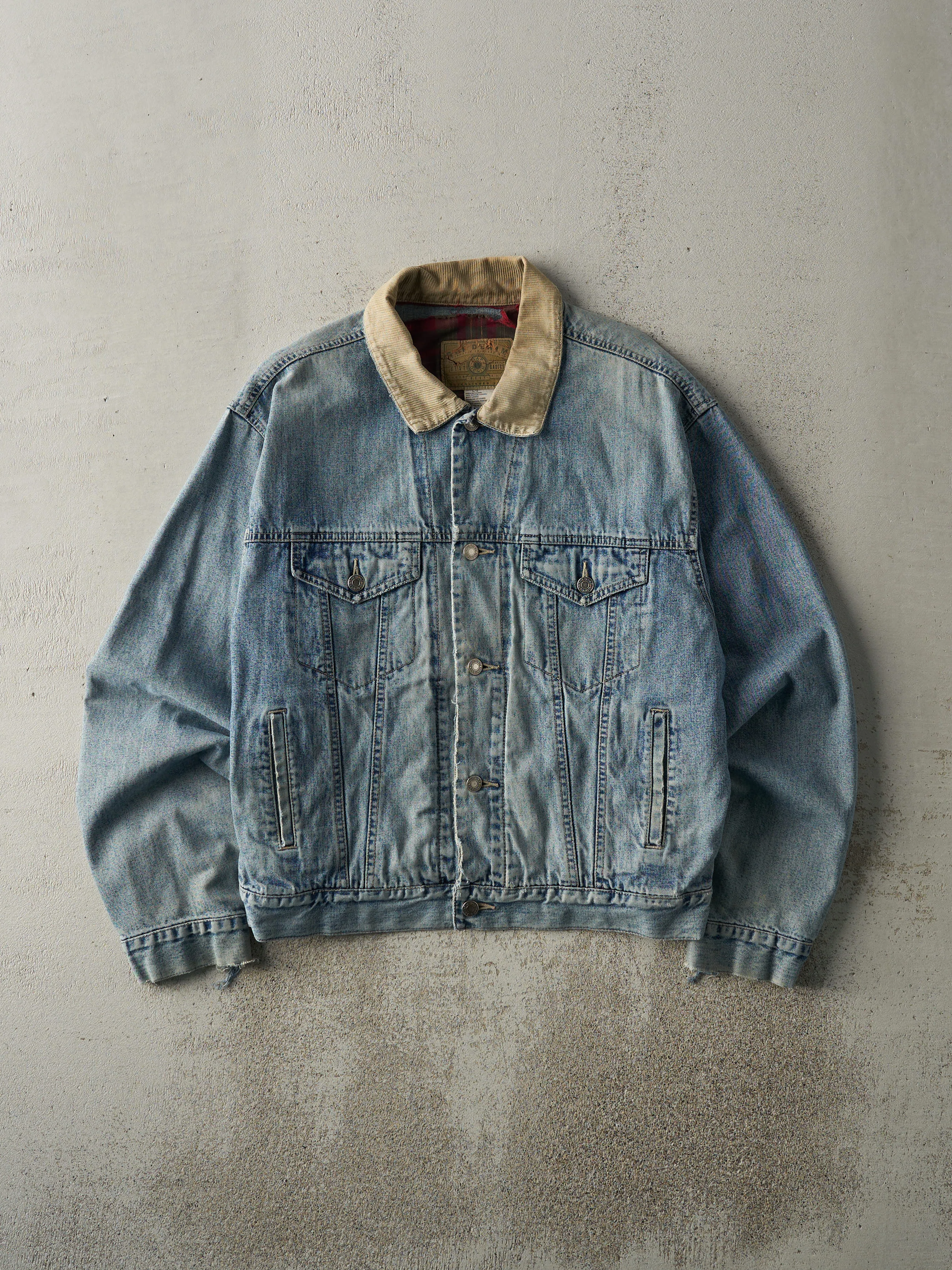 Vintage 90s Light Wash Gap Flannel Lined Denim Jacket (M) sold by Rebalance Vintage