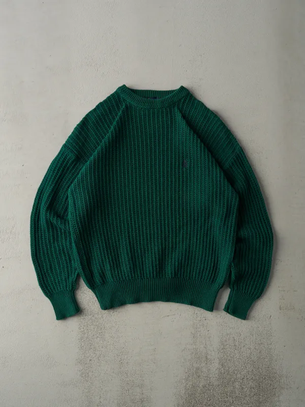 Vintage 90s Forest Green Nautica Knit Sweater (M) sold by Rebalance Vintage