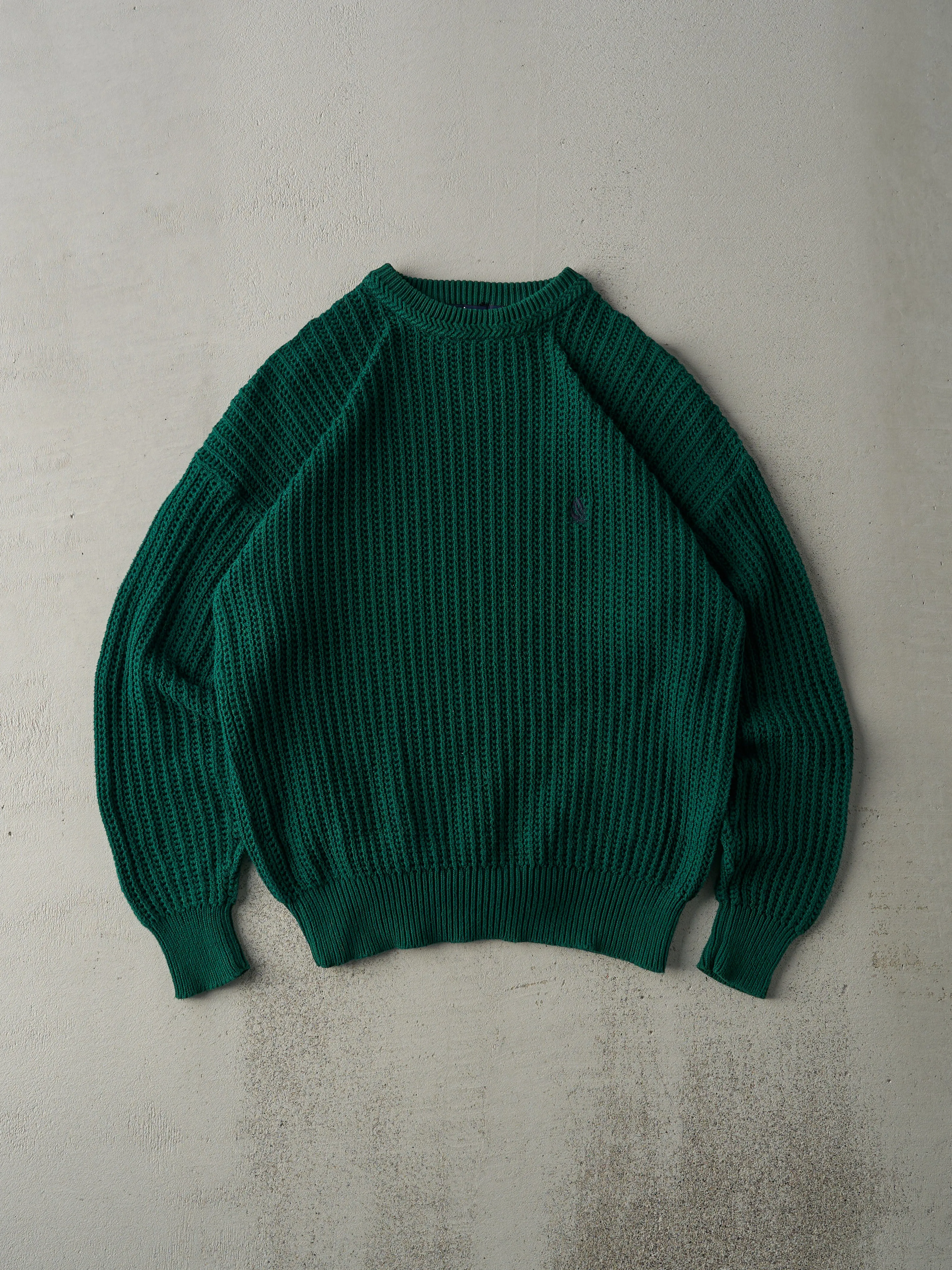 Vintage 90s Forest Green Nautica Knit Sweater (M) sold by Rebalance Vintage