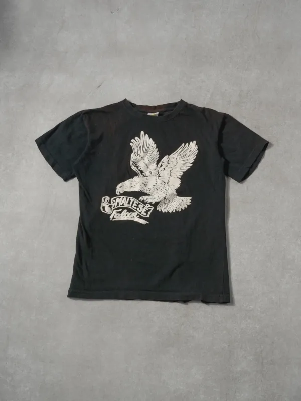 Vintage 90s Black Maltese Falcon Graphic Tee (S) sold by Rebalance Vintage
