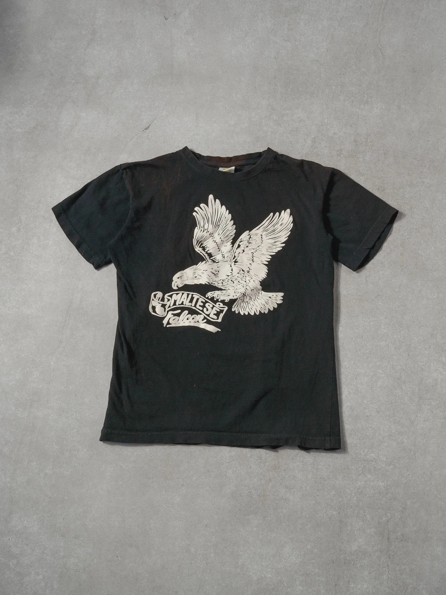 Vintage 90s Black Maltese Falcon Graphic Tee (S) sold by Rebalance Vintage