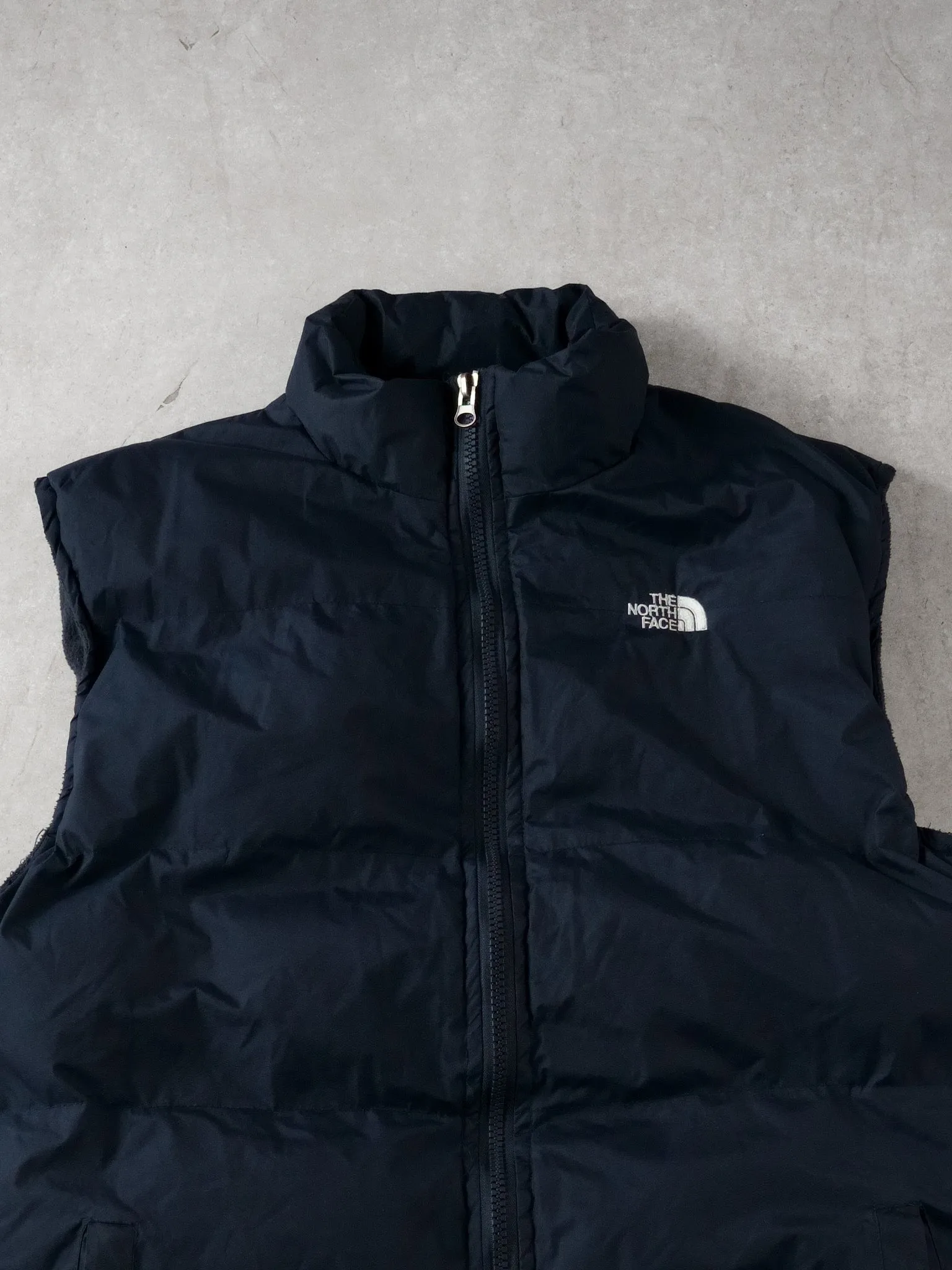 Vintage 90s Navy Blue Northface Puffer Vest (L) sold by Rebalance Vintage product image thumbnail 2