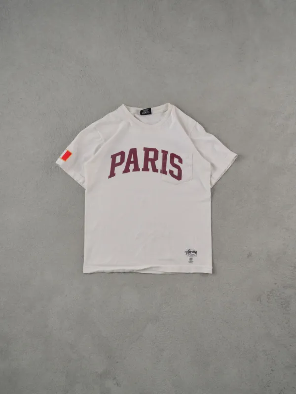 2000s White Stussy Paris Tee (S) made by Rebalance Vintage
