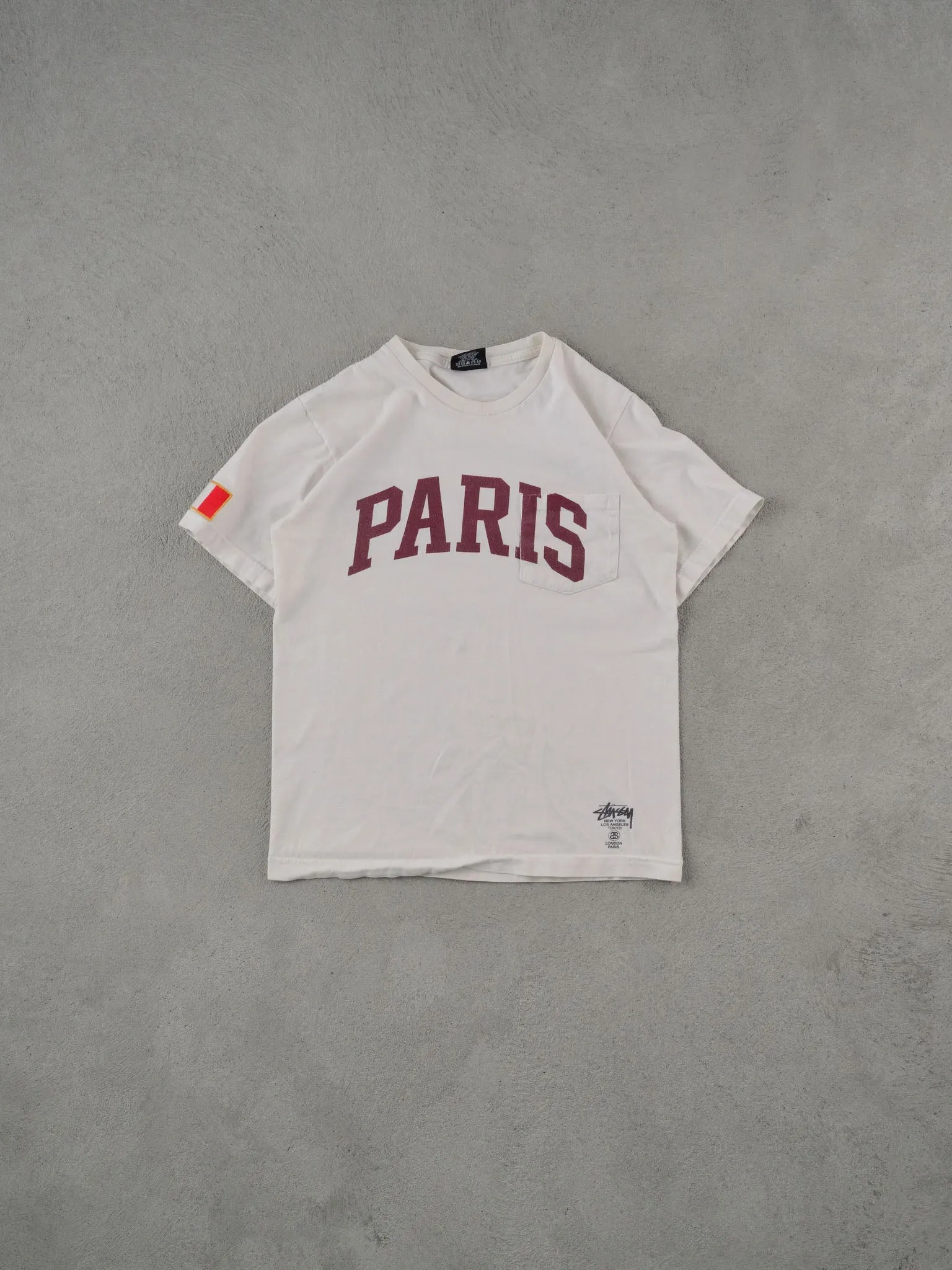 2000s White Stussy Paris Tee (S) sold by Rebalance Vintage
