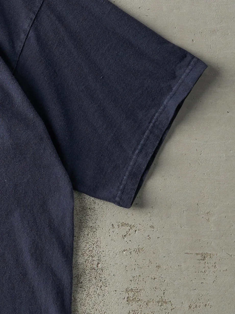 Vintage Y2K Navy Blue Embroidered St. Louis Rams Tee (M) sold by Rebalance Vintage product image thumbnail 3