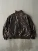 Vintage 80s Brown Boundary Waters Leather Bomber Jacket (L) sold by Rebalance Vintage