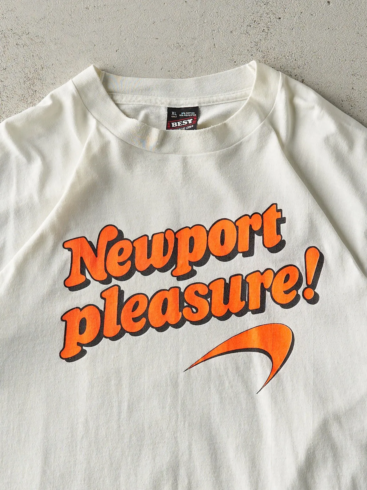 Vintage 90s White Newport Cigarettes Single Stitch Tee (M/L) sold by Rebalance Vintage product image thumbnail 2