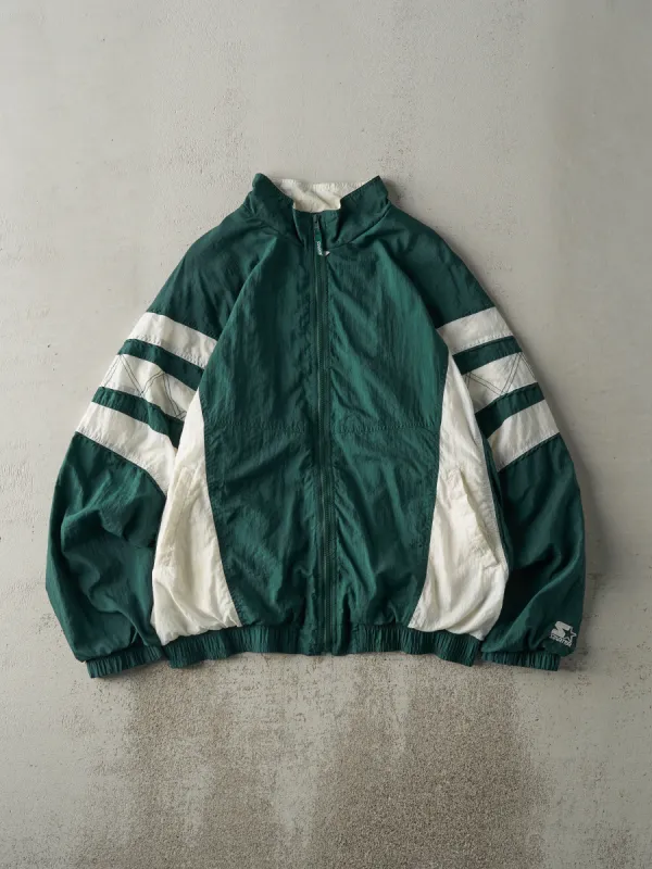 Vintage 90s Forest Green Starter Windbreaker Jacket (XL) sold by Rebalance Vintage