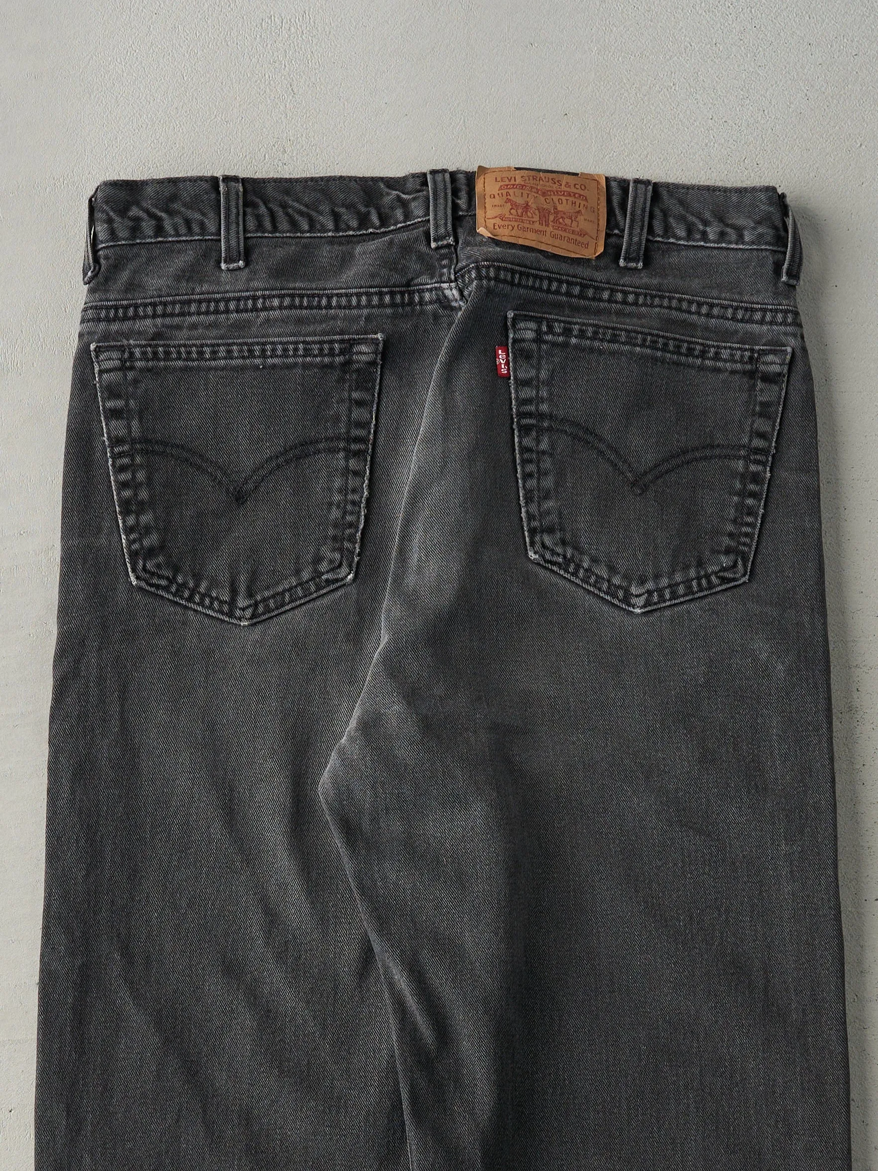 Vintage 90s Faded Black Levi's 550 Denim Pants (35x28) sold by Rebalance Vintage product image thumbnail 4
