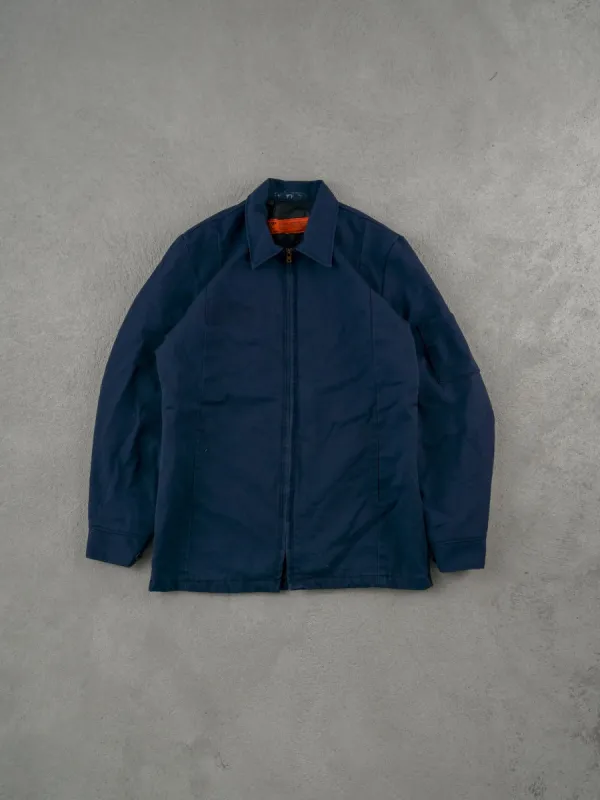 Vintage 90s Navy Blue UniFirst Corp Collared Button Up (M) sold by Rebalance Vintage