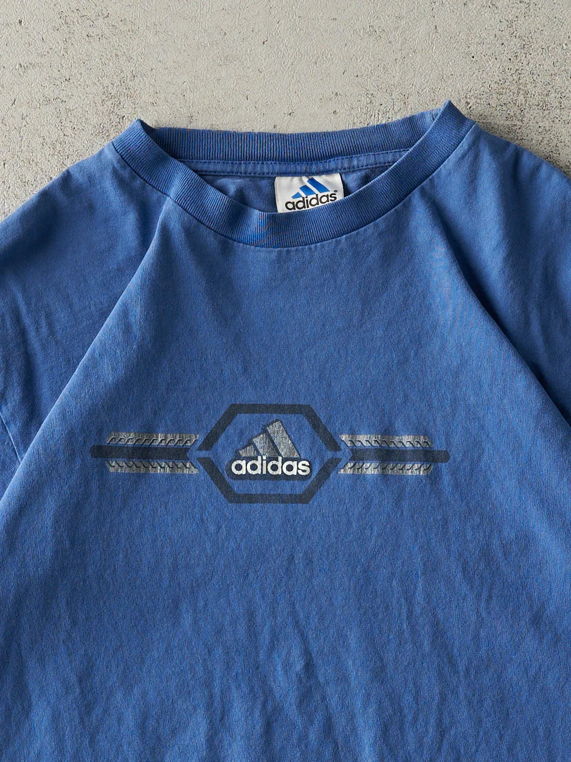 Vintage 90s Royal Blue Adidas Logo Tee (S) sold by Rebalance Vintage product image thumbnail 2