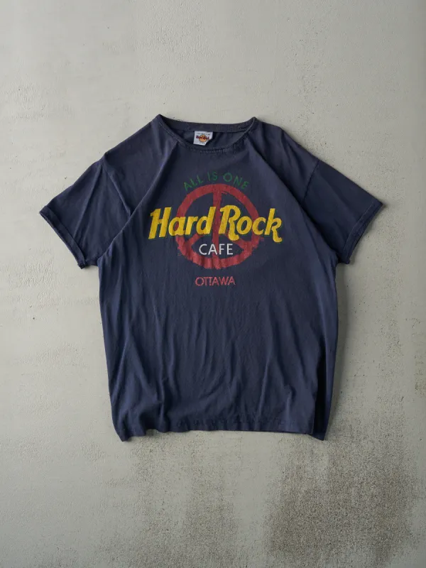 Vintage Y2K Navy Hard Rock Cafe Ottawa Peace Tee (M) sold by Rebalance Vintage