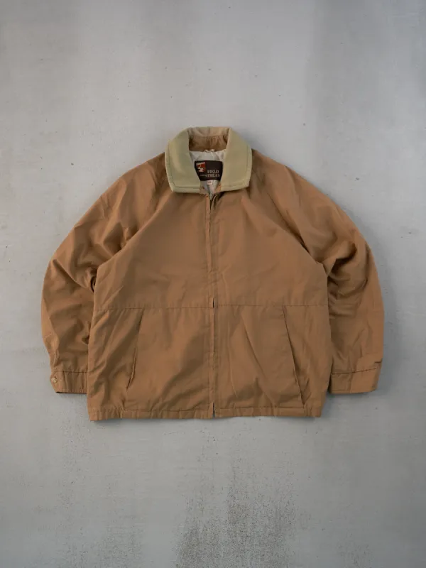 Vintage 70s Khaki Field and Stream Collared Windbreaker (M/L) sold by Rebalance Vintage