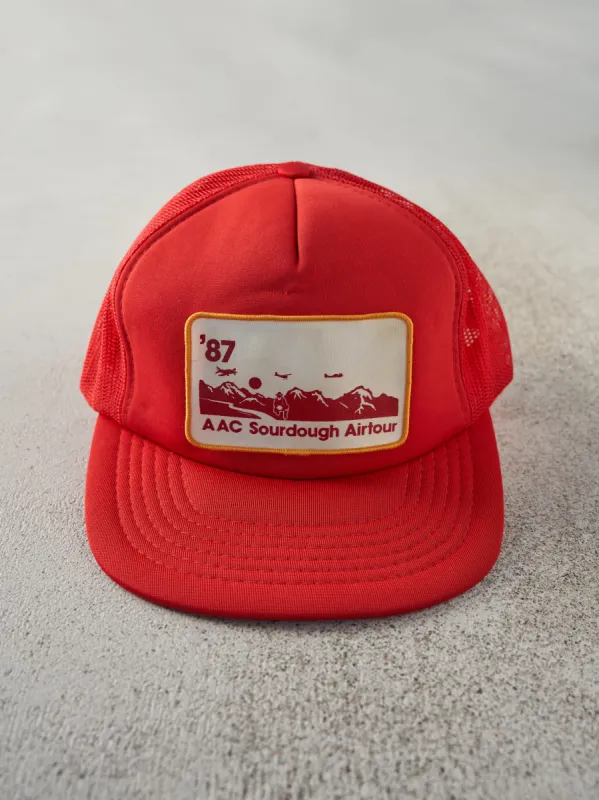 Vintage 87' Red AAC Sourdough Airtour Foam Trucker Hat sold by Rebalance Vintage
