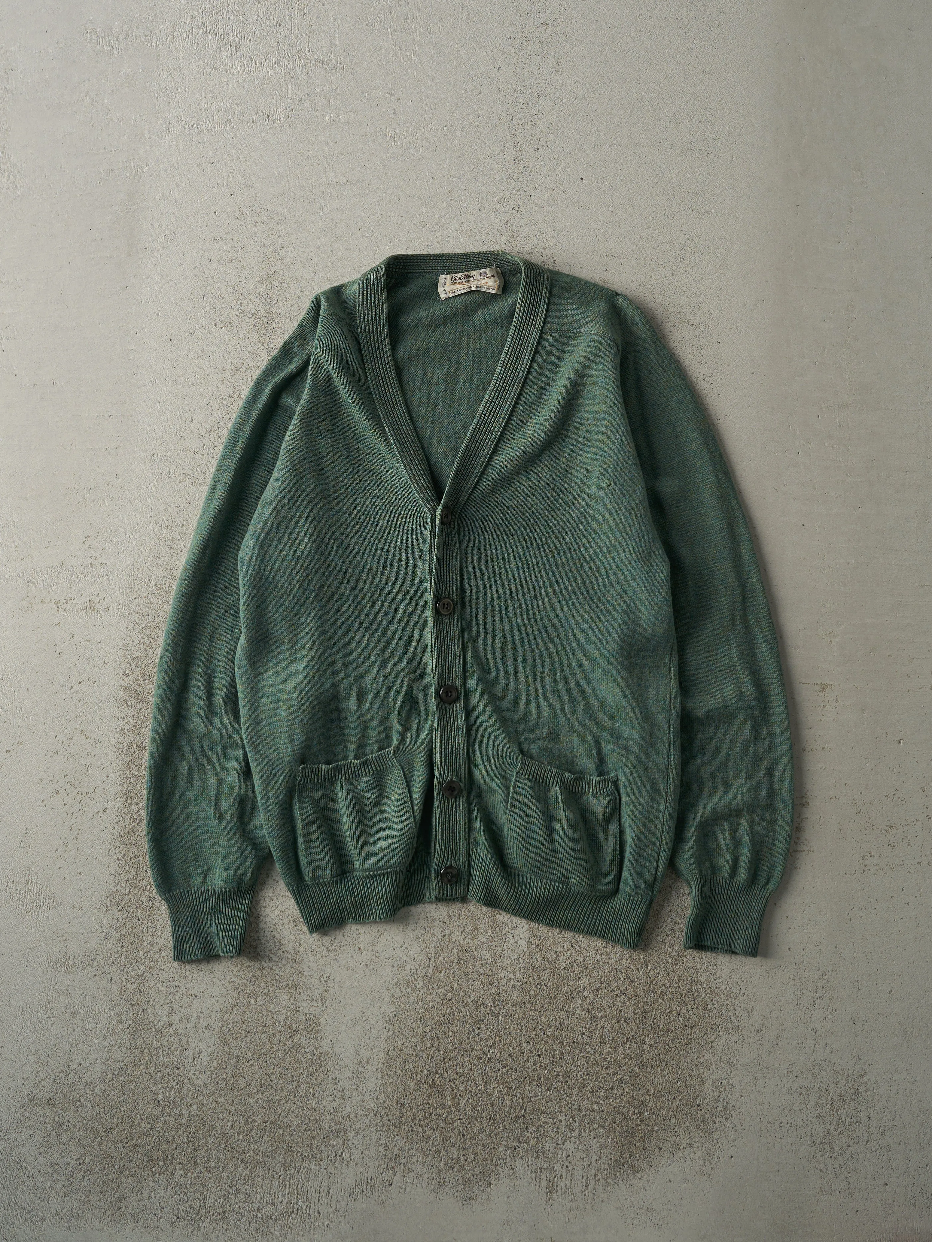 Vintage 70s Green Knit Cardigan (M) sold by Rebalance Vintage