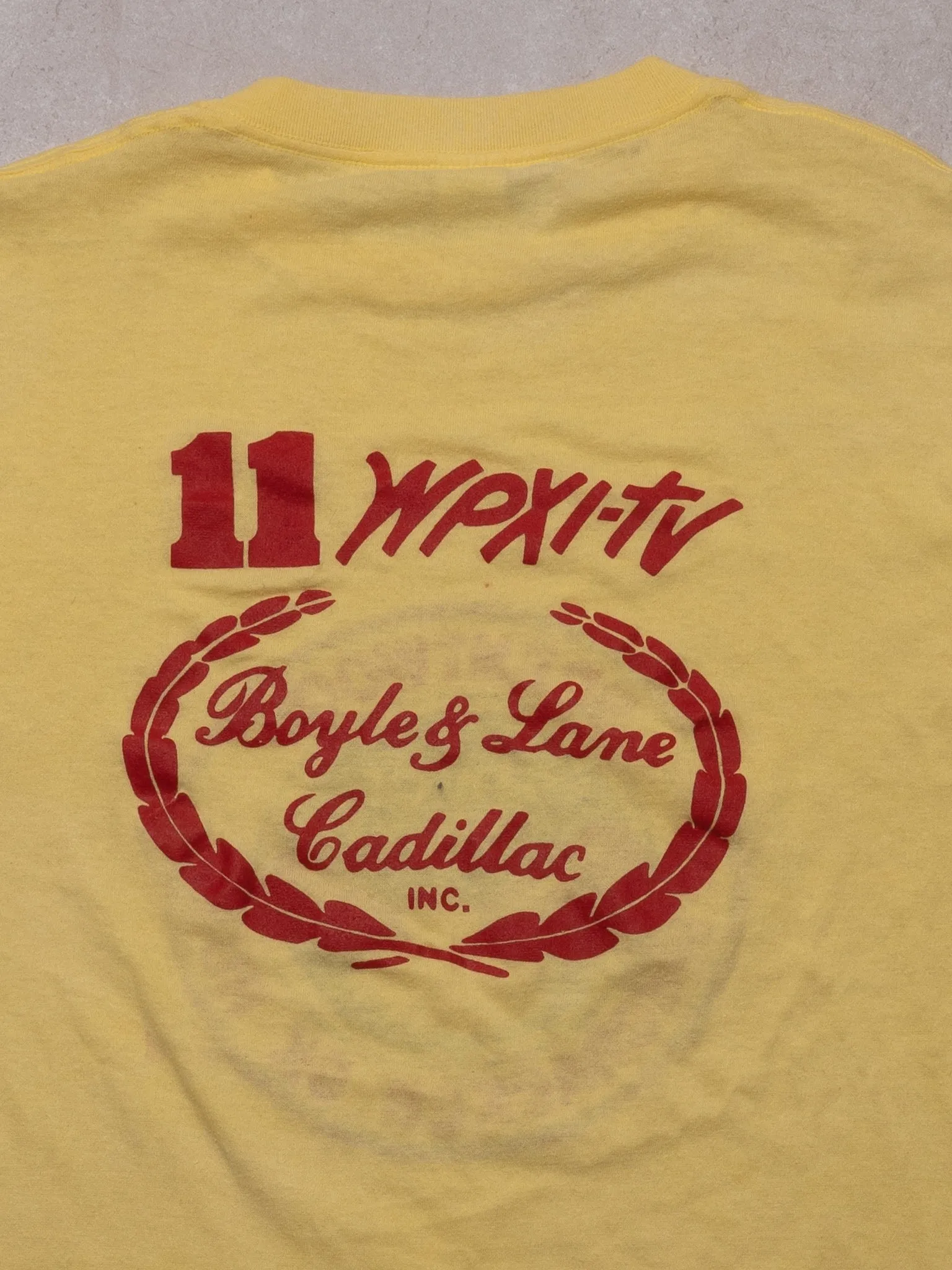 VIntage 80s Yellow Brentwood 4th of July Single Stitch Tee (S/M) sold by Rebalance Vintage product image thumbnail 4