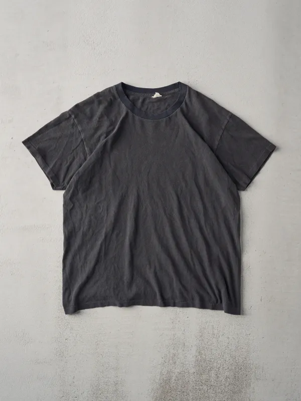 Vintage 90s Faded Black Blank Oscar De La Renta Tee (M) sold by Rebalance Vintage