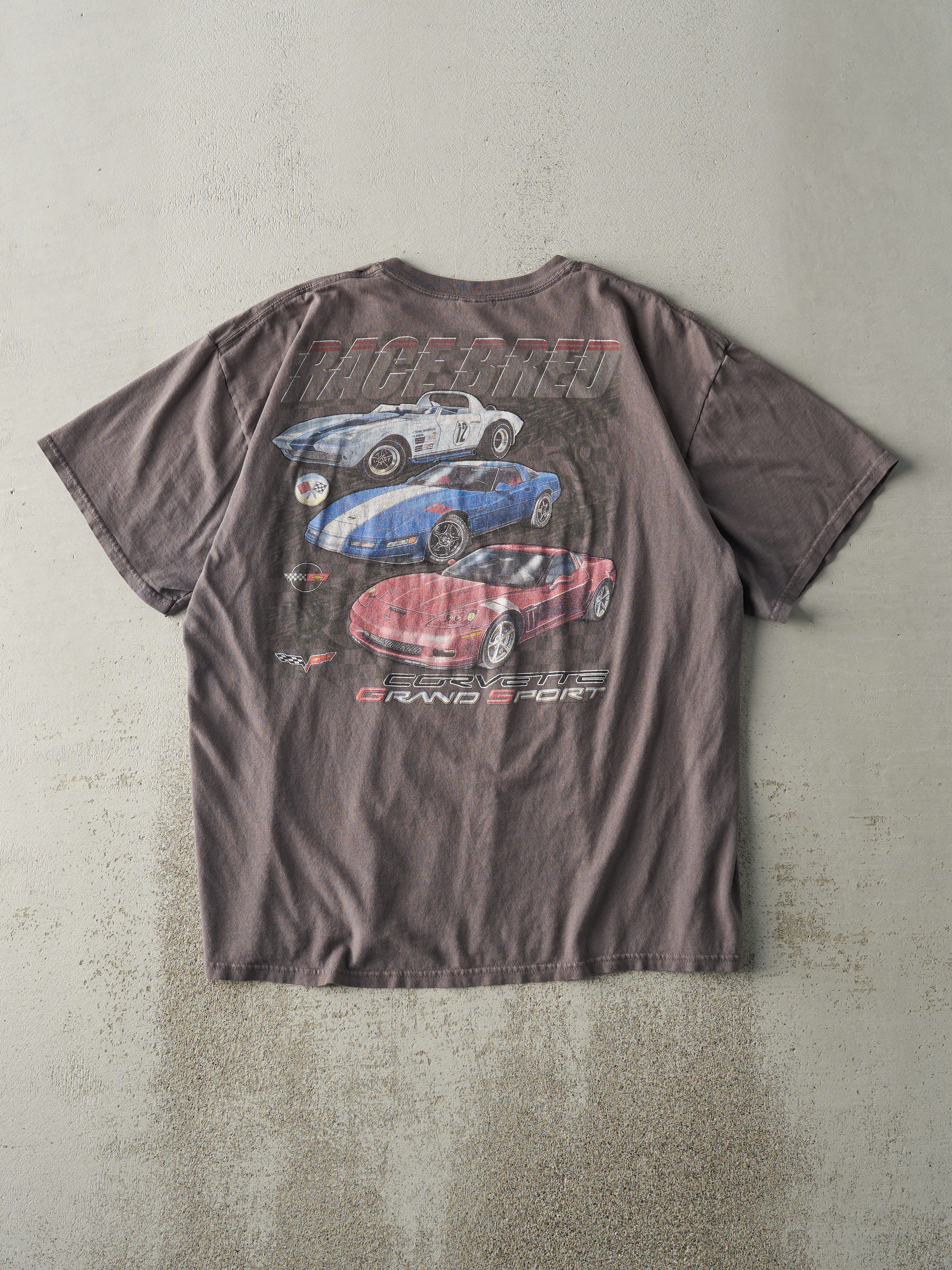Vintage Y2K Charcoal Grey Corvette Grand Sport Tee (L) sold by Rebalance Vintage