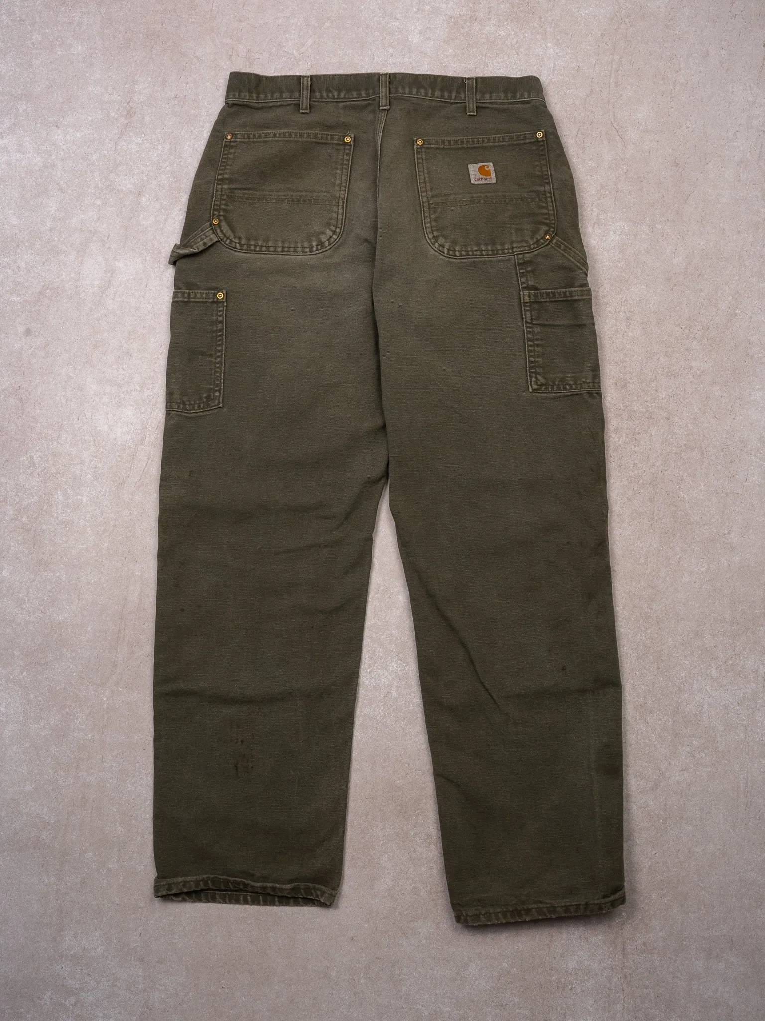 Vintage 90s Green Carhartt Rugged Double Knee Cargo Pants (34 x 31) sold by Rebalance Vintage product image thumbnail 3
