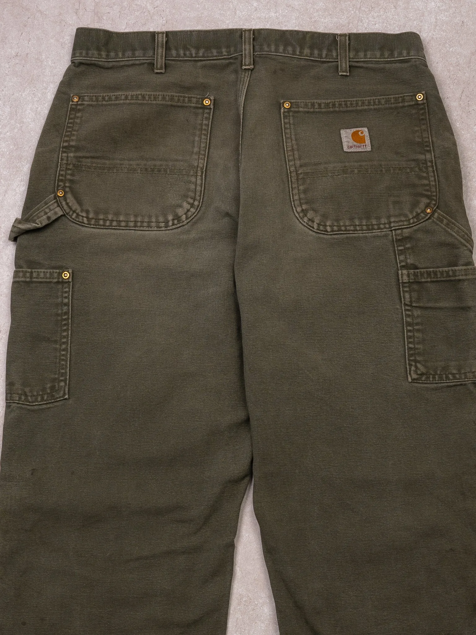 Vintage 90s Green Carhartt Rugged Double Knee Cargo Pants (34 x 31) sold by Rebalance Vintage product image thumbnail 4