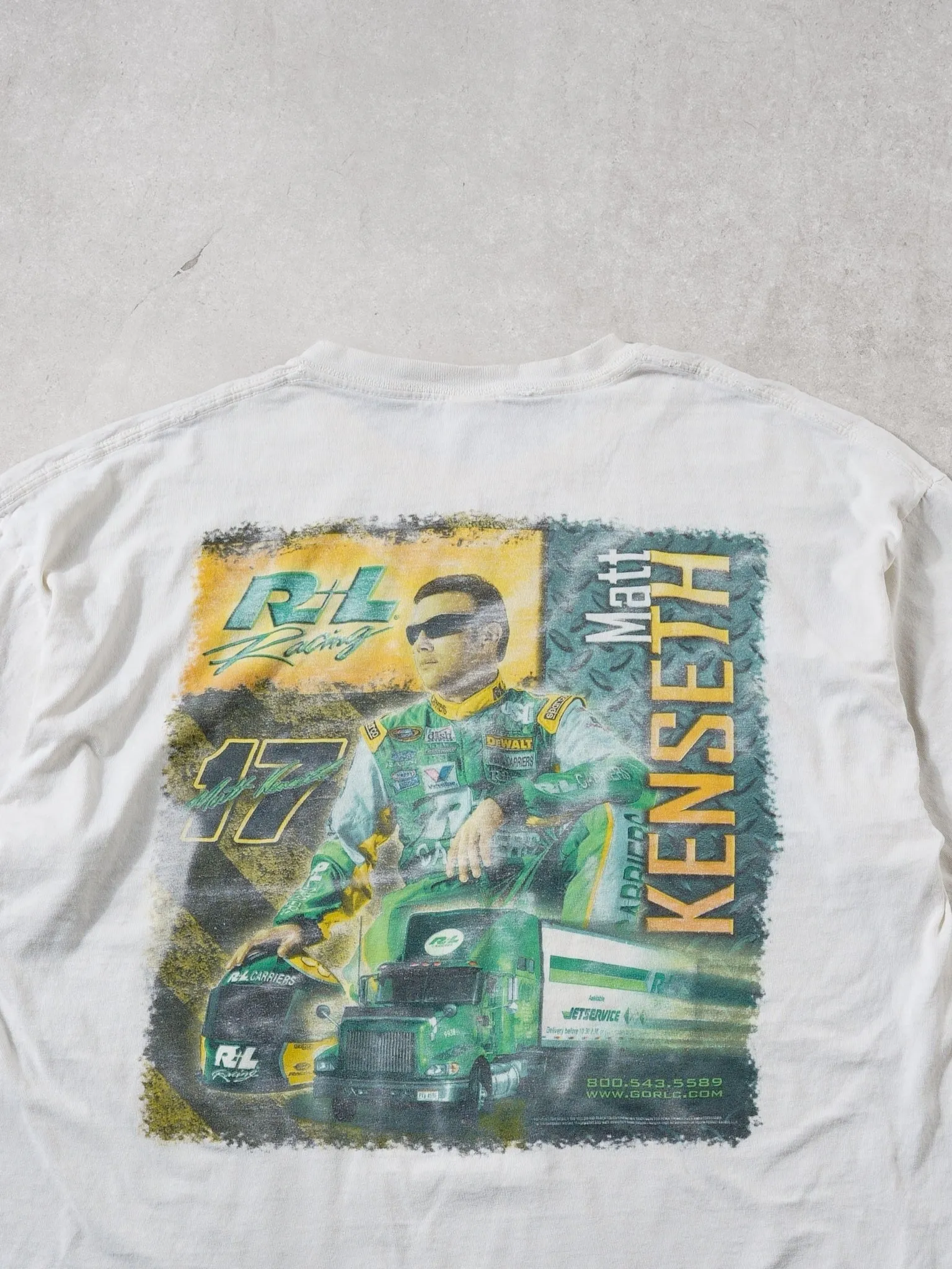 Vintage Y2k White Matt Kenseth #17 R+L Racing Graphic Tee (M/L) sold by Rebalance Vintage product image thumbnail 4