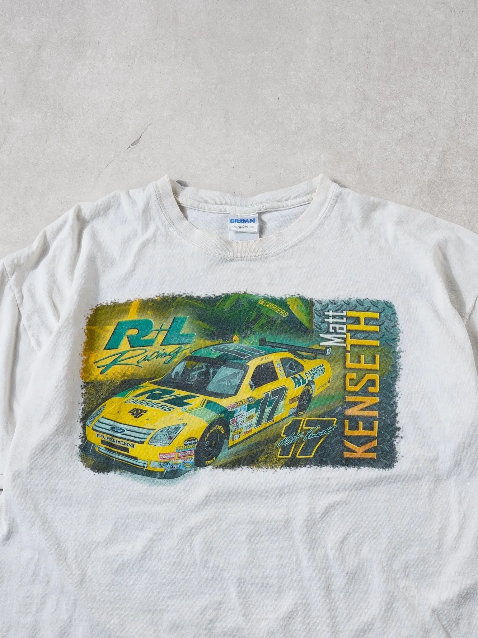 Vintage Y2k White Matt Kenseth #17 R+L Racing Graphic Tee (M/L) sold by Rebalance Vintage product image thumbnail 3