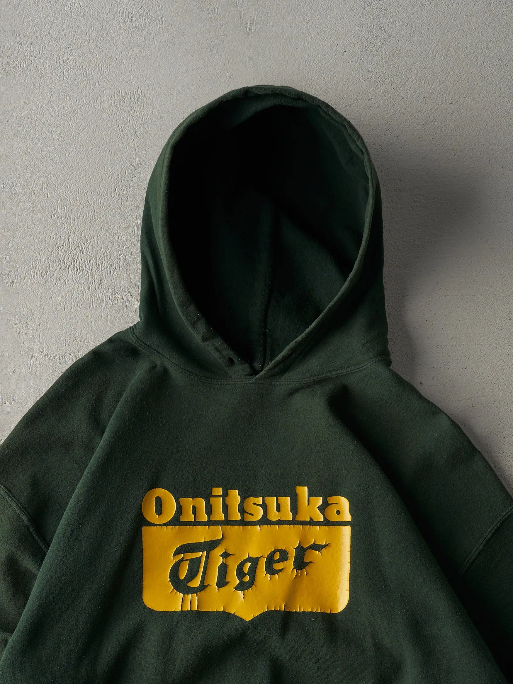 Vintage 90s RARE Forest Green Onitsuka Tiger Hoodie (L) sold by Rebalance Vintage product image thumbnail 2