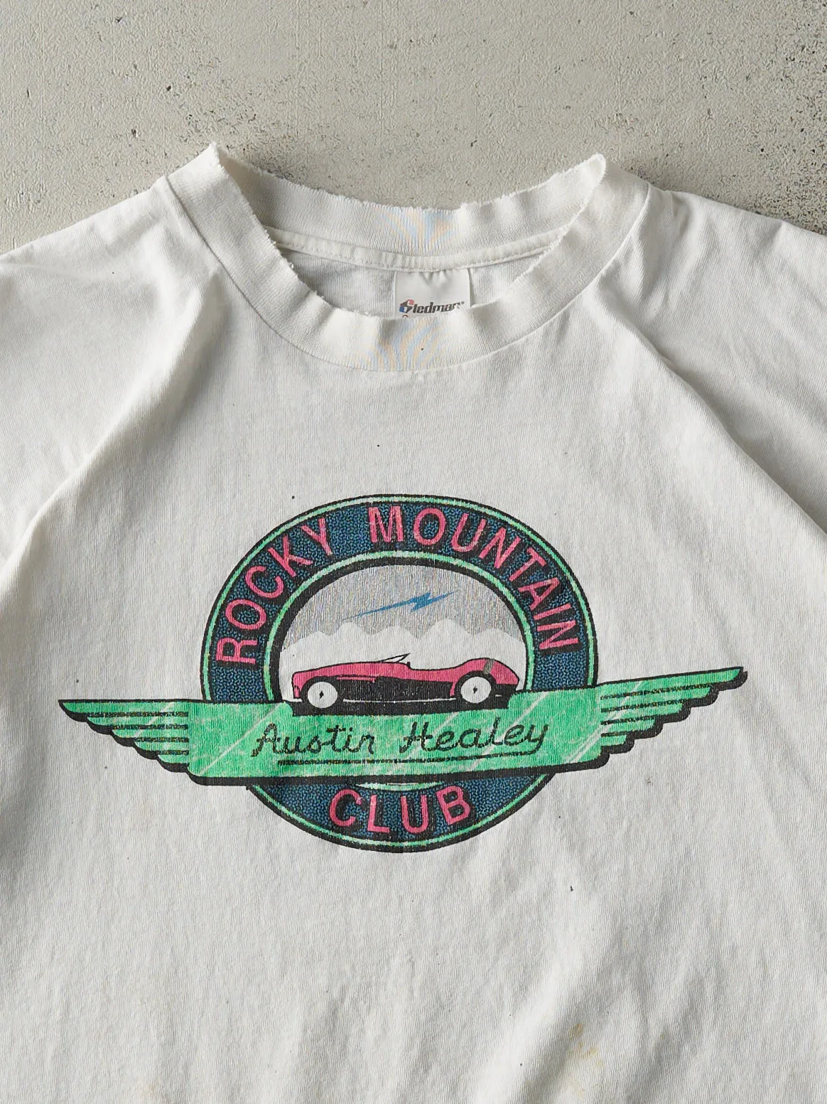 Vintage 90s White Austin Healey Rocky Mountain Club Tee (M) sold by Rebalance Vintage product image thumbnail 2