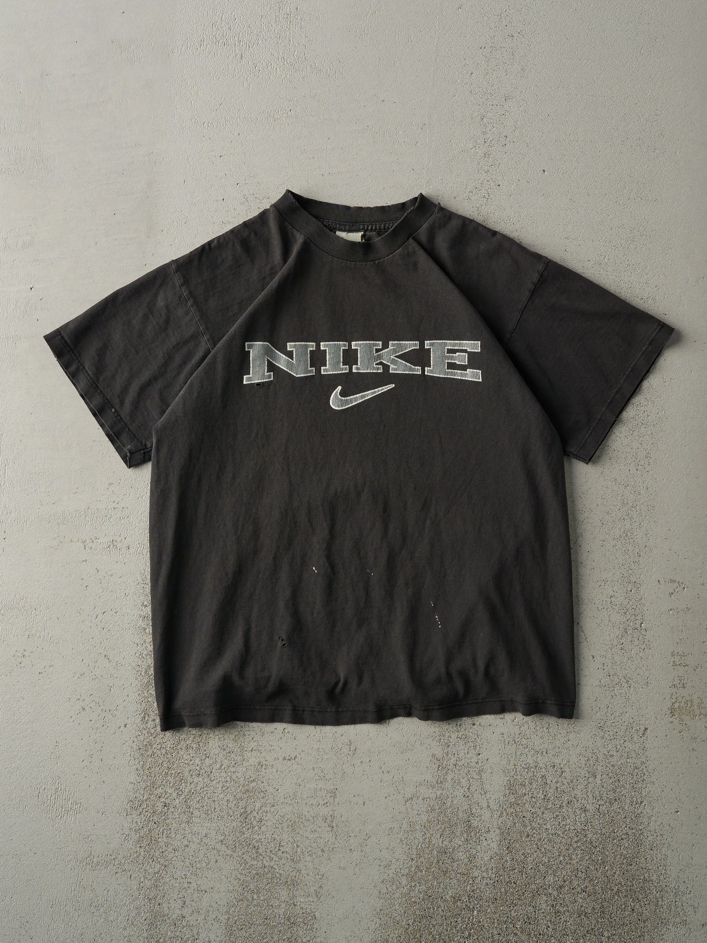 Vintage 90s Faded Black Nike Tee (S/M) sold by Rebalance Vintage