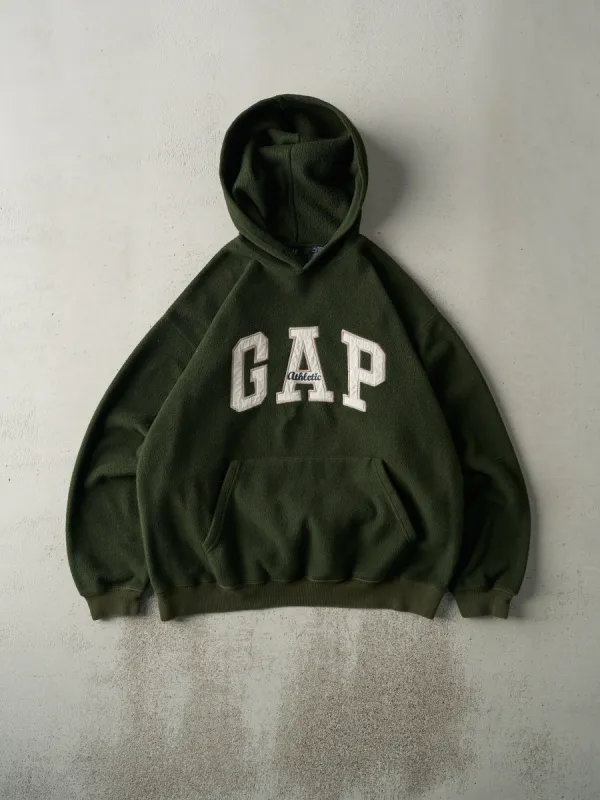 Vintage Y2K Forest Green Gap Fleece Hoodie (L) sold by Rebalance Vintage