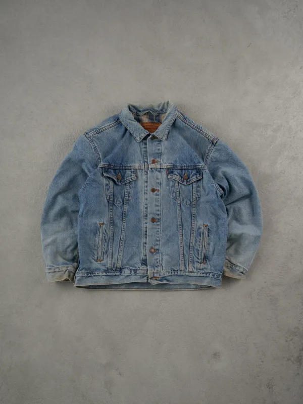 Vintage 90s Blue Levi's Blanket Lined Denim Type 3 Jacket (L) sold by Rebalance Vintage