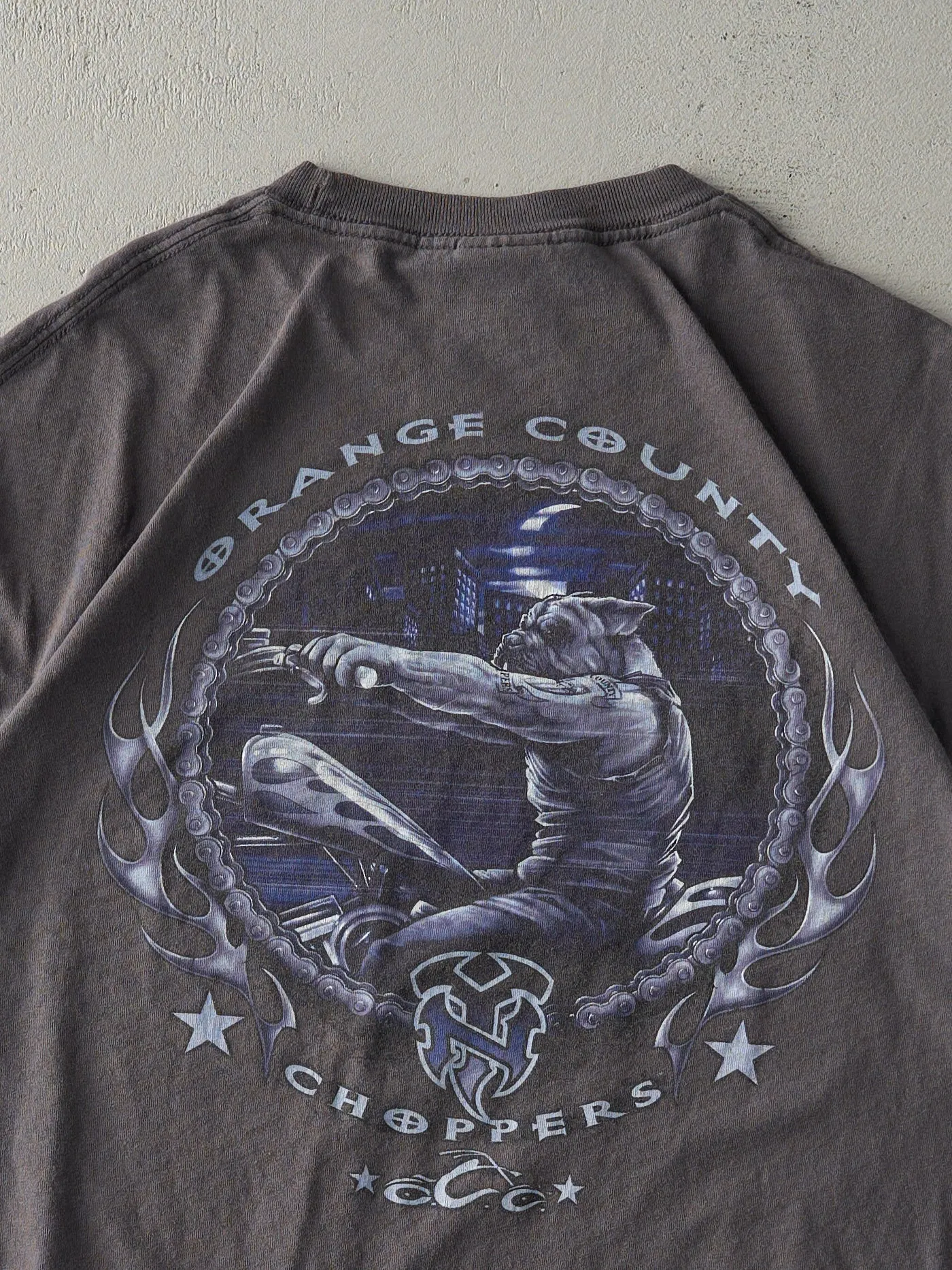Vintage Y2K Grey Orange County Choppers Tee (M) sold by Rebalance Vintage product image thumbnail 4